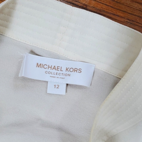 Michael Kors Collection silk neck tie buckle blouse - Picture 4 of 8